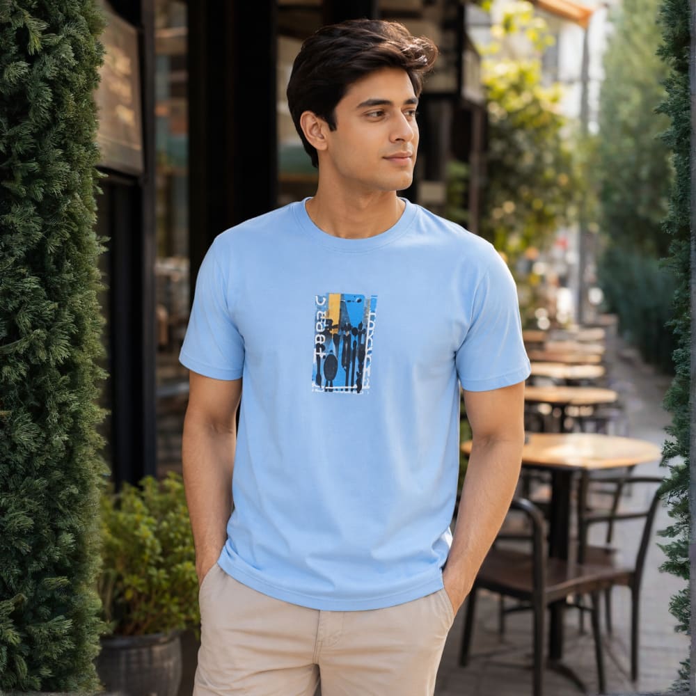 Icon India Men's  T-Shirt | 240 GSM |100% Cotton | Regular Fit