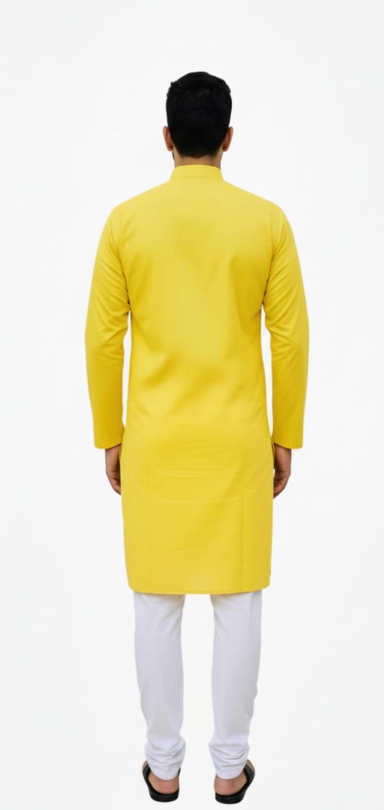 HALDI KURTA WITH WHITE PAJAMA