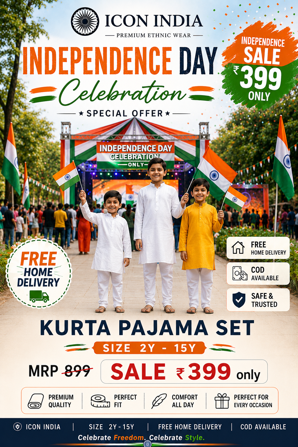 Kids white kurta pajama
